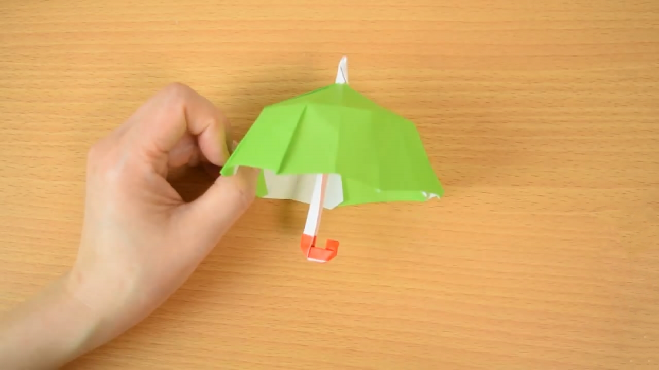 简单的折纸小雨伞怎么做,儿童折纸小雨伞超简单