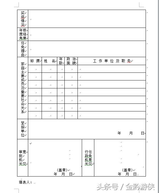 干部任免审批表人事档案第几类,干部任免档案专项审核