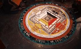 西藏坛城沙画什么时候看得到,藏传佛教画的坛城