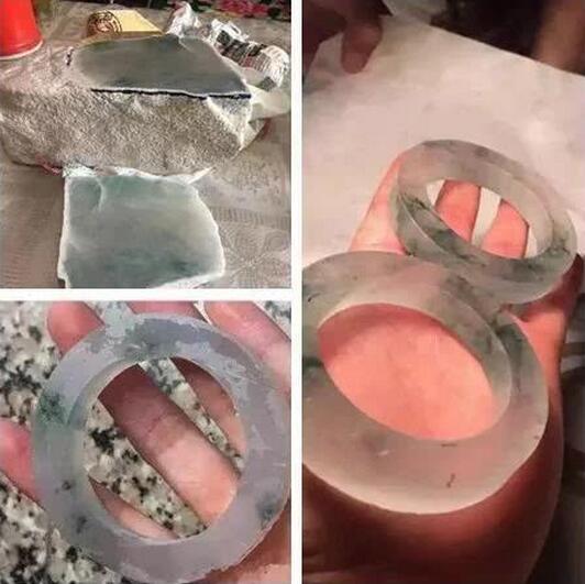 19万拿下翡翠原石切开整个满绿,翡翠原石切出天价翡翠