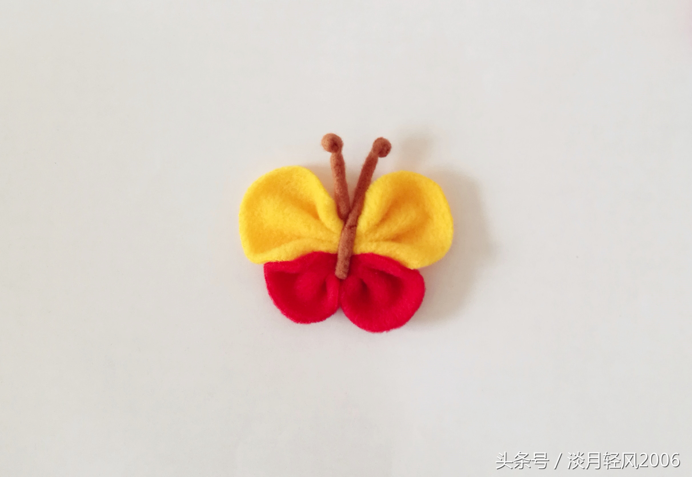 不织布做蝴蝶和甲壳虫,不织布蝴蝶简单手工图片