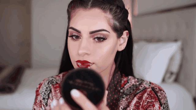 秋冬日杂妆容教程,秋日浓情复古妆容