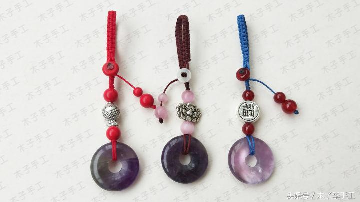 钥匙挂绳编织教程加银平安扣,怎么编织平安扣挂绳