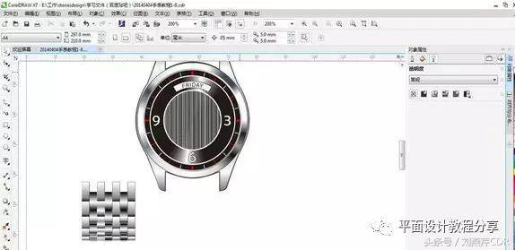 coreldraw表盘怎么制作,用coreldraw画手表
