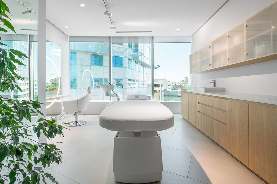 50平方轻奢风美容院的简约装修,白色美容院装修开业图片