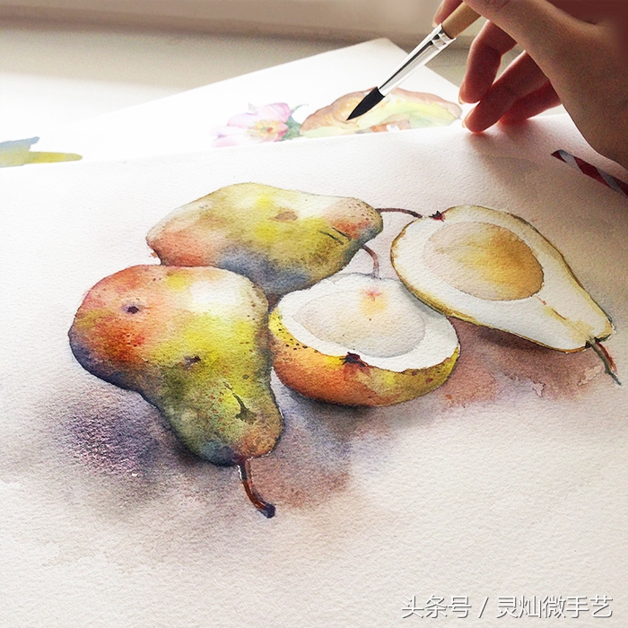 眼前一亮清雅通透的水彩作品,好看又简单的水彩教程