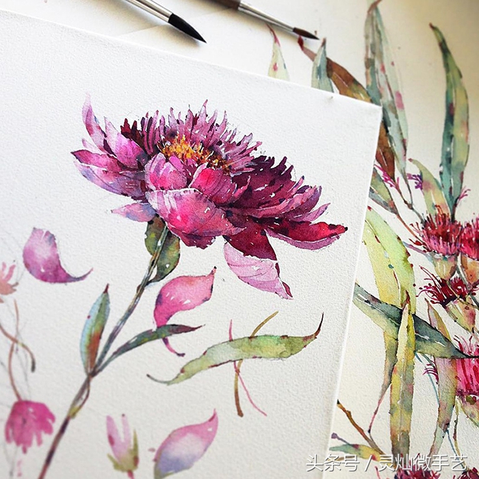 眼前一亮清雅通透的水彩作品,好看又简单的水彩教程