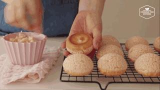 水蜜桃大泡芙,超过100个赞的美食