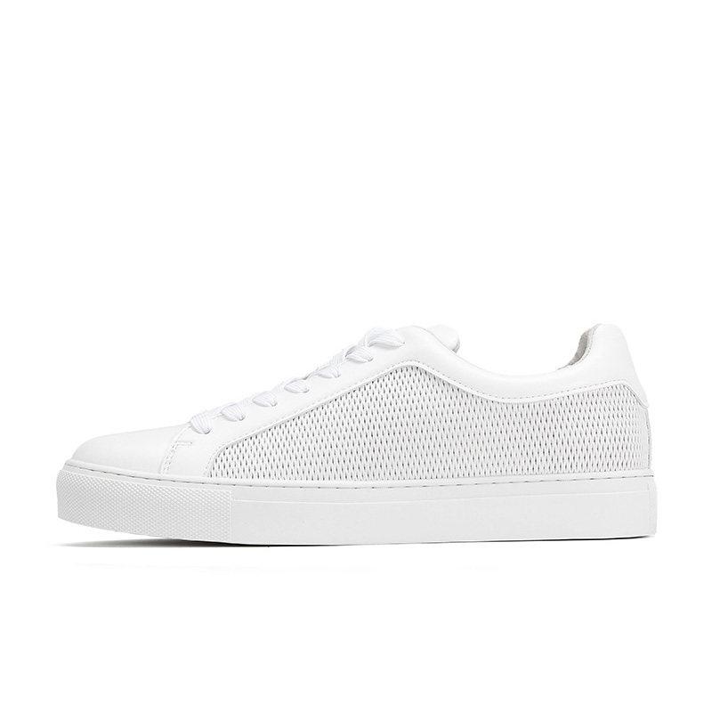 361男鞋纯色板鞋,休闲板鞋男款纯色透气