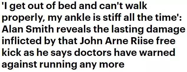 为曼联踢断腿的男人,为曼联付出一切的球员