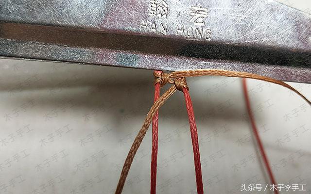 石头吊坠穿珠子编绳教程,尖晶石小吊坠编法