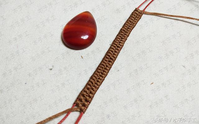 石头吊坠穿珠子编绳教程,尖晶石小吊坠编法