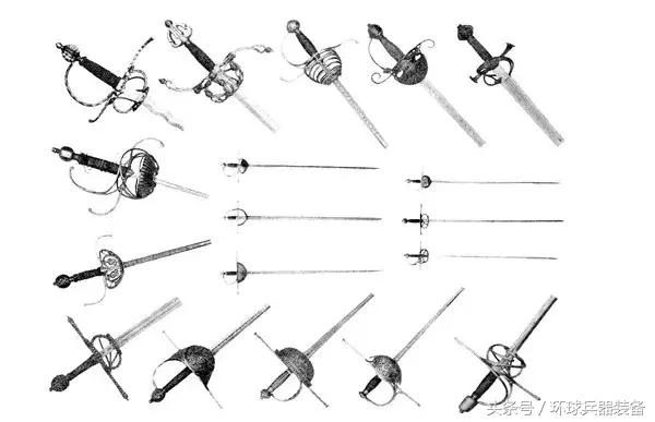 欧洲文艺复兴冷兵器,欧洲剑冷兵器