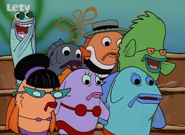 海绵宝宝与珊迪合唱,海绵宝宝牵着珊迪的手