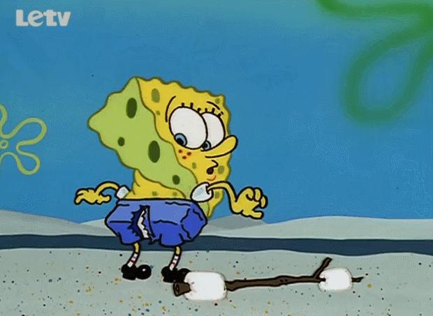 海绵宝宝与珊迪合唱,海绵宝宝牵着珊迪的手