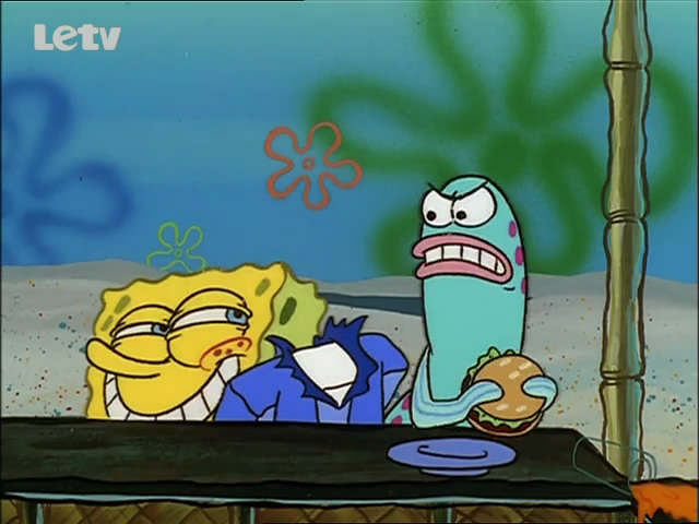 海绵宝宝与珊迪合唱,海绵宝宝牵着珊迪的手