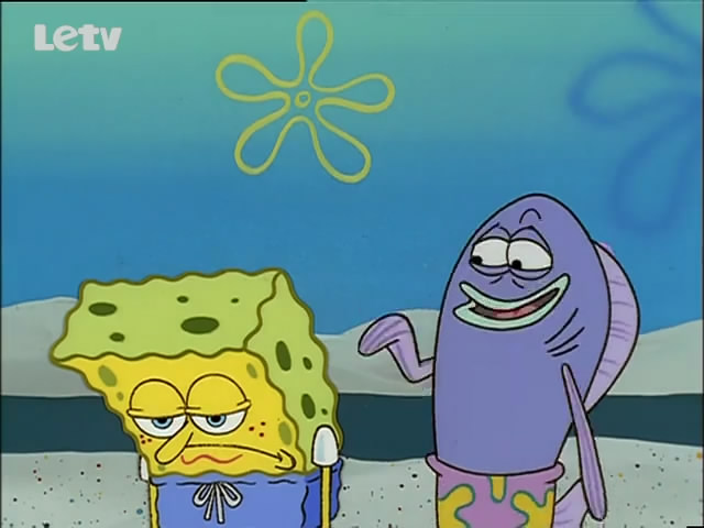 海绵宝宝与珊迪合唱,海绵宝宝牵着珊迪的手