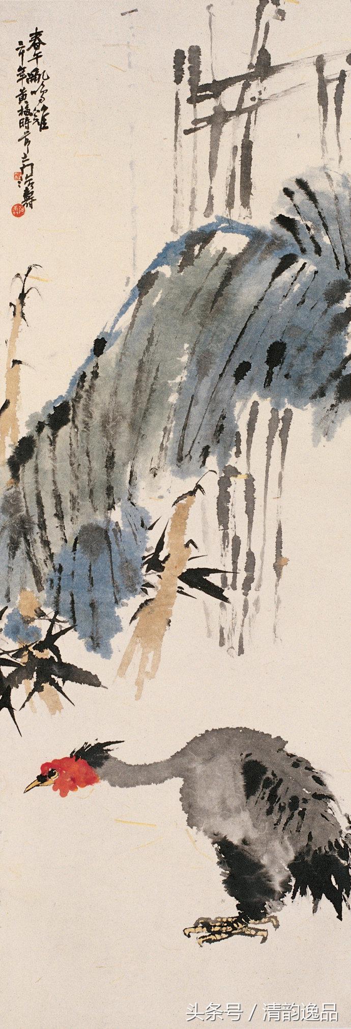 潘天寿花鸟画作品欣赏图文,潘天寿花鸟真迹一百幅大赏