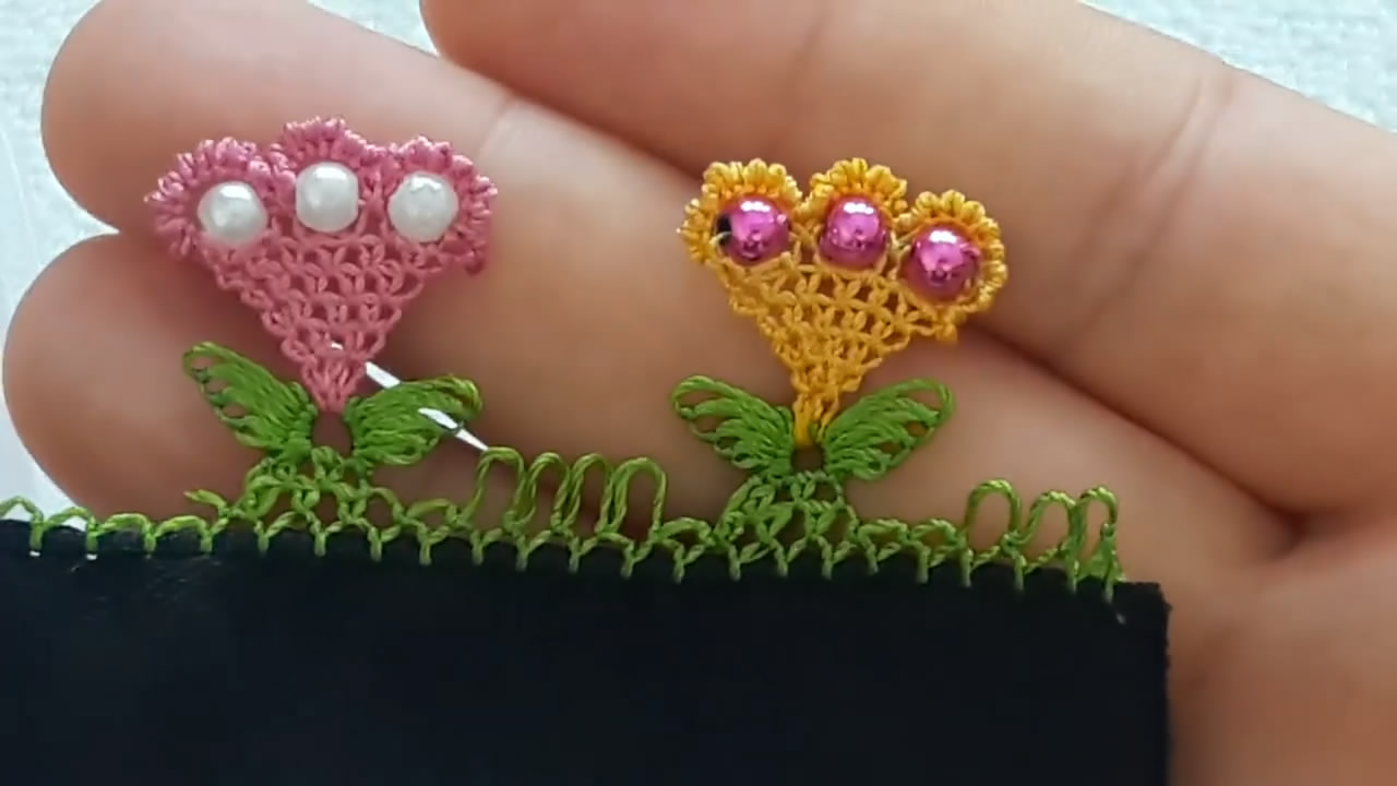 针织锁边缝法手工,渔夫帽扇形锁边教程