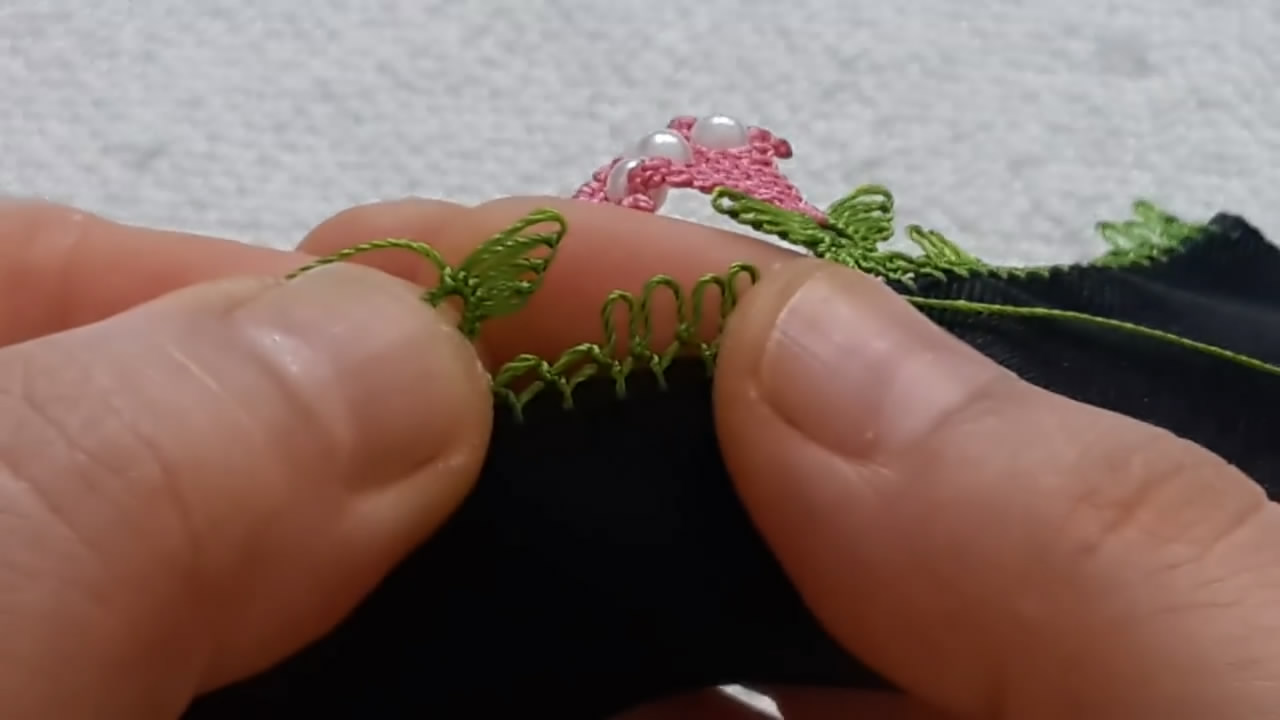 针织锁边缝法手工,渔夫帽扇形锁边教程