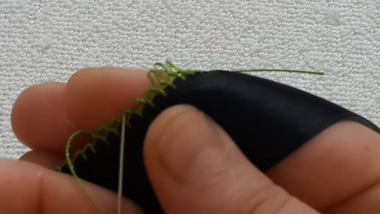 针织锁边缝法手工,渔夫帽扇形锁边教程