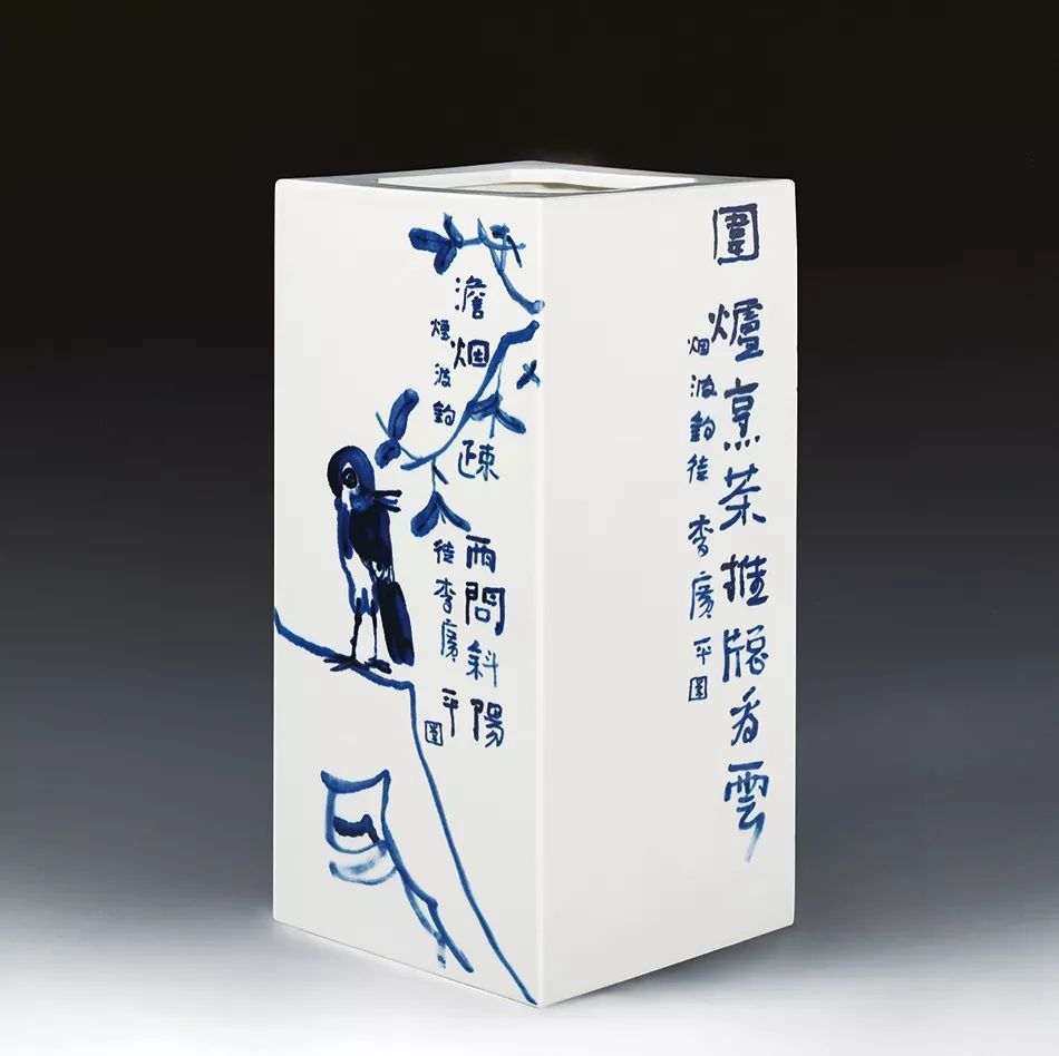 古涧一枝梅,梅兰竹菊手绘釉上彩瓷板画