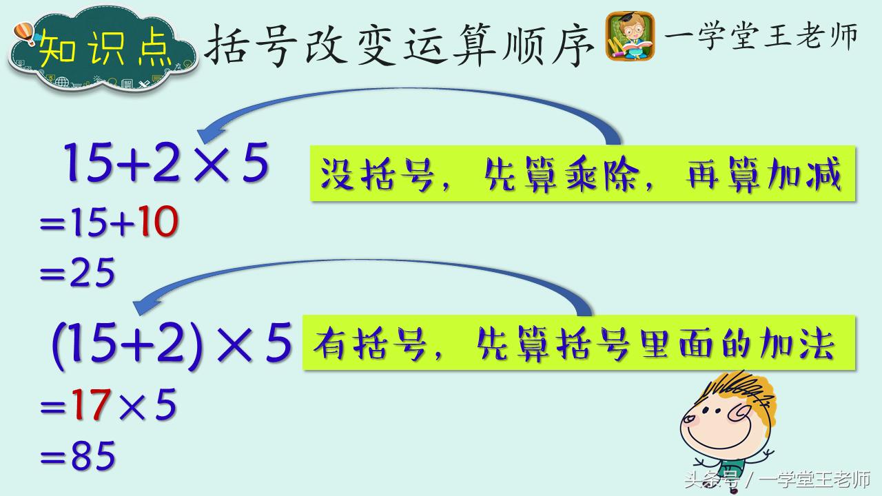 二年级小括号改变运算顺序对吗,小学二年级混合运算添加括号技巧