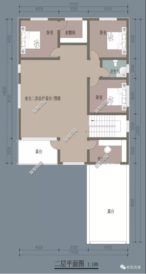 5套农村别墅小院户型设计图，这样的房子在农村建起来太美了