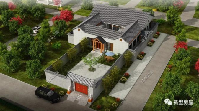 5套农村别墅小院户型设计图，这样的房子在农村建起来太美了