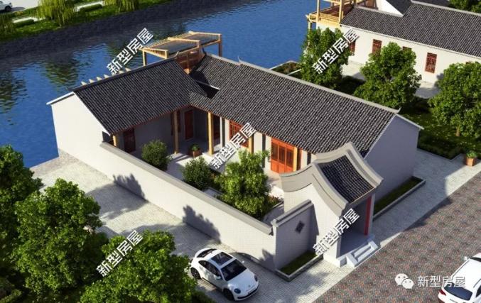 5套农村别墅小院户型设计图，这样的房子在农村建起来太美了