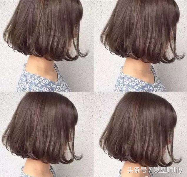 波波内扣减龄发型图片,波波短发内扣修剪教程