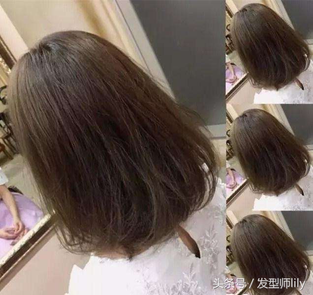 波波内扣减龄发型图片,波波短发内扣修剪教程