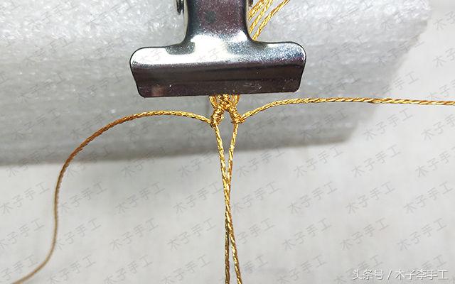 金线戒指编织法,金线编戒指教程平结