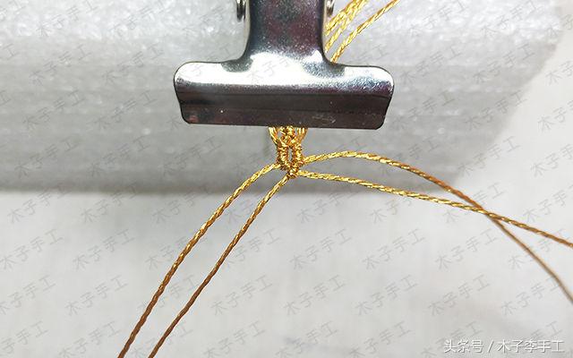 金线戒指编织法,金线编戒指教程平结