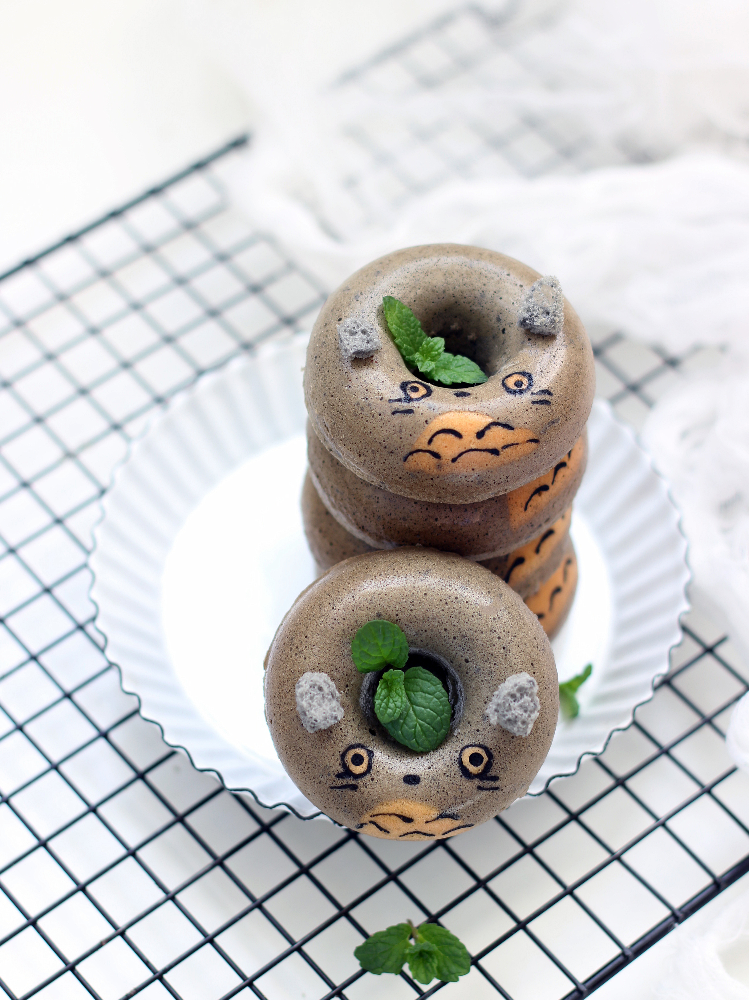 龙猫甜甜圈面包,柏翠5040烤箱