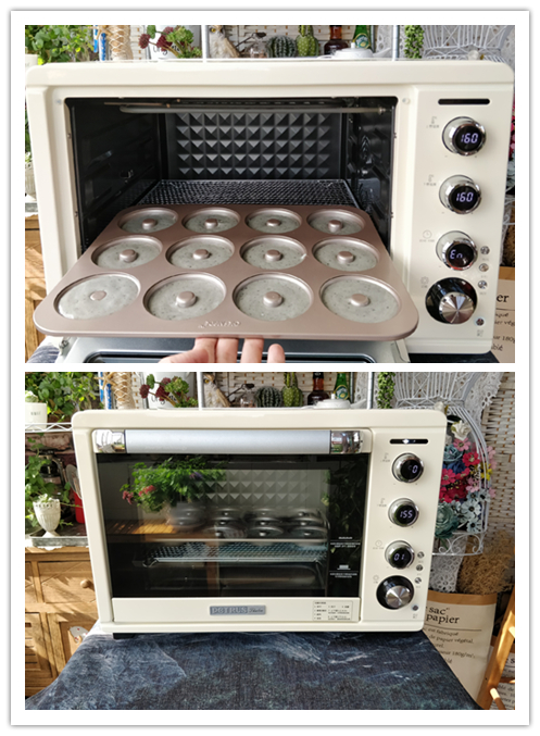 龙猫甜甜圈面包,柏翠5040烤箱