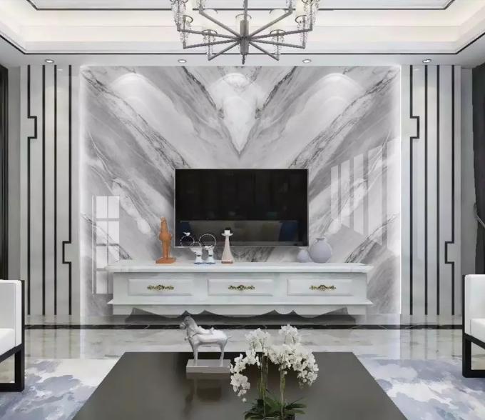 现代轻奢背景墙天然石斜纹,现代轻奢灰色背景墙效果图