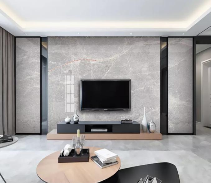 现代轻奢背景墙天然石斜纹,现代轻奢灰色背景墙效果图