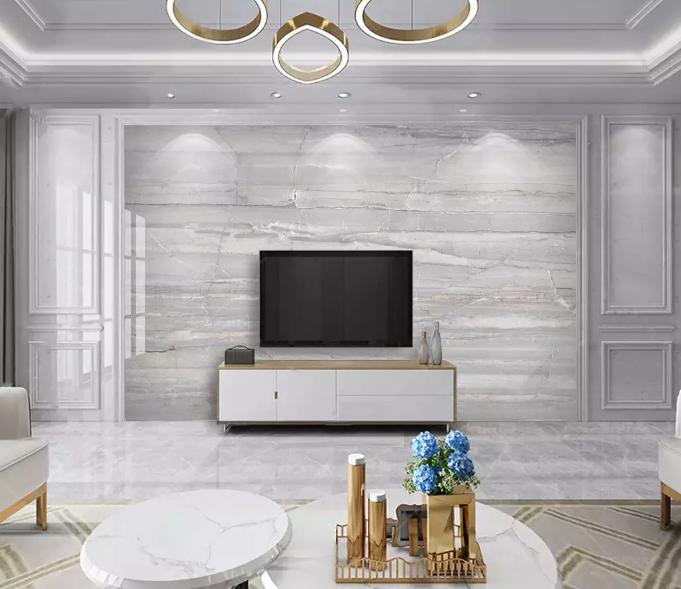 现代轻奢背景墙天然石斜纹,现代轻奢灰色背景墙效果图