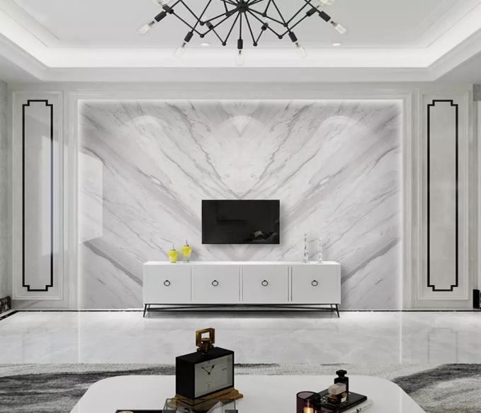 现代轻奢背景墙天然石斜纹,现代轻奢灰色背景墙效果图