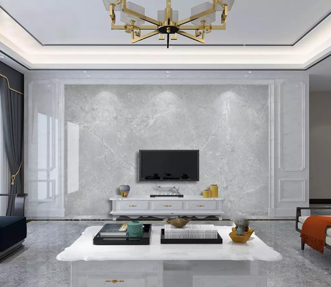 现代轻奢背景墙天然石斜纹,现代轻奢灰色背景墙效果图