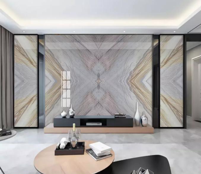 现代轻奢背景墙天然石斜纹,现代轻奢灰色背景墙效果图