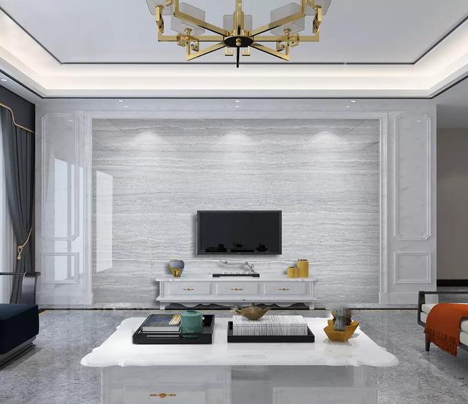 现代轻奢背景墙天然石斜纹,现代轻奢灰色背景墙效果图