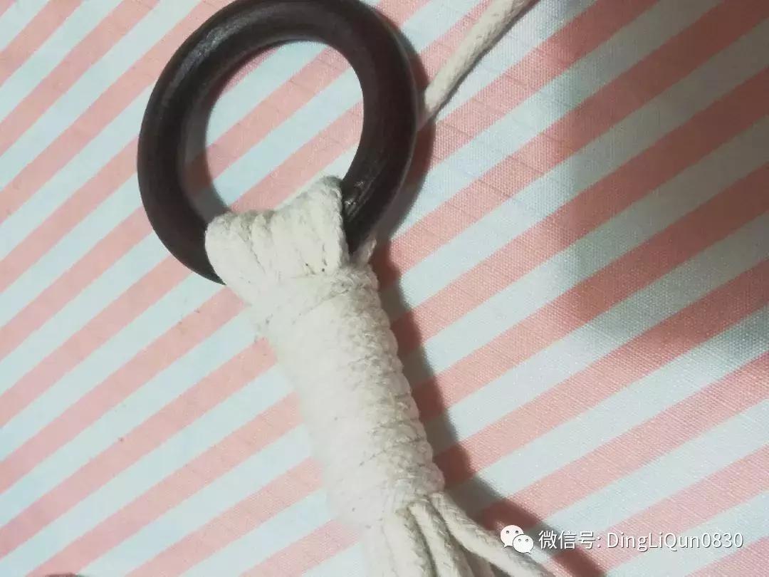 棉线手编吊灯罩教程,绳编灯罩教程