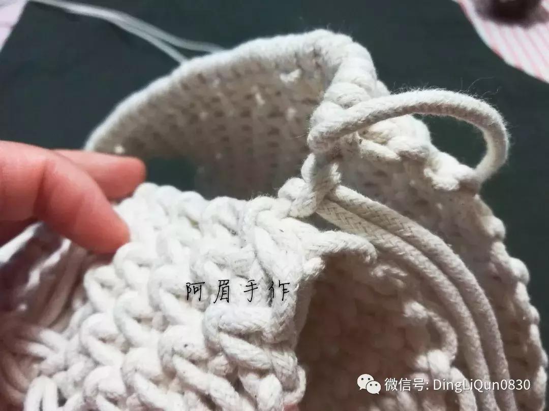 棉线手编吊灯罩教程,绳编灯罩教程