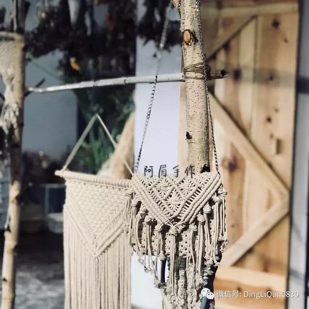 棉线手编吊灯罩教程,绳编灯罩教程