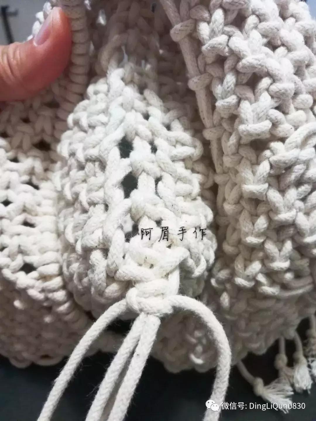 棉线手编吊灯罩教程,绳编灯罩教程