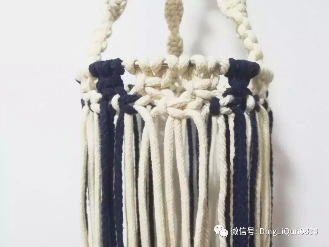 棉线手编吊灯罩教程,绳编灯罩教程