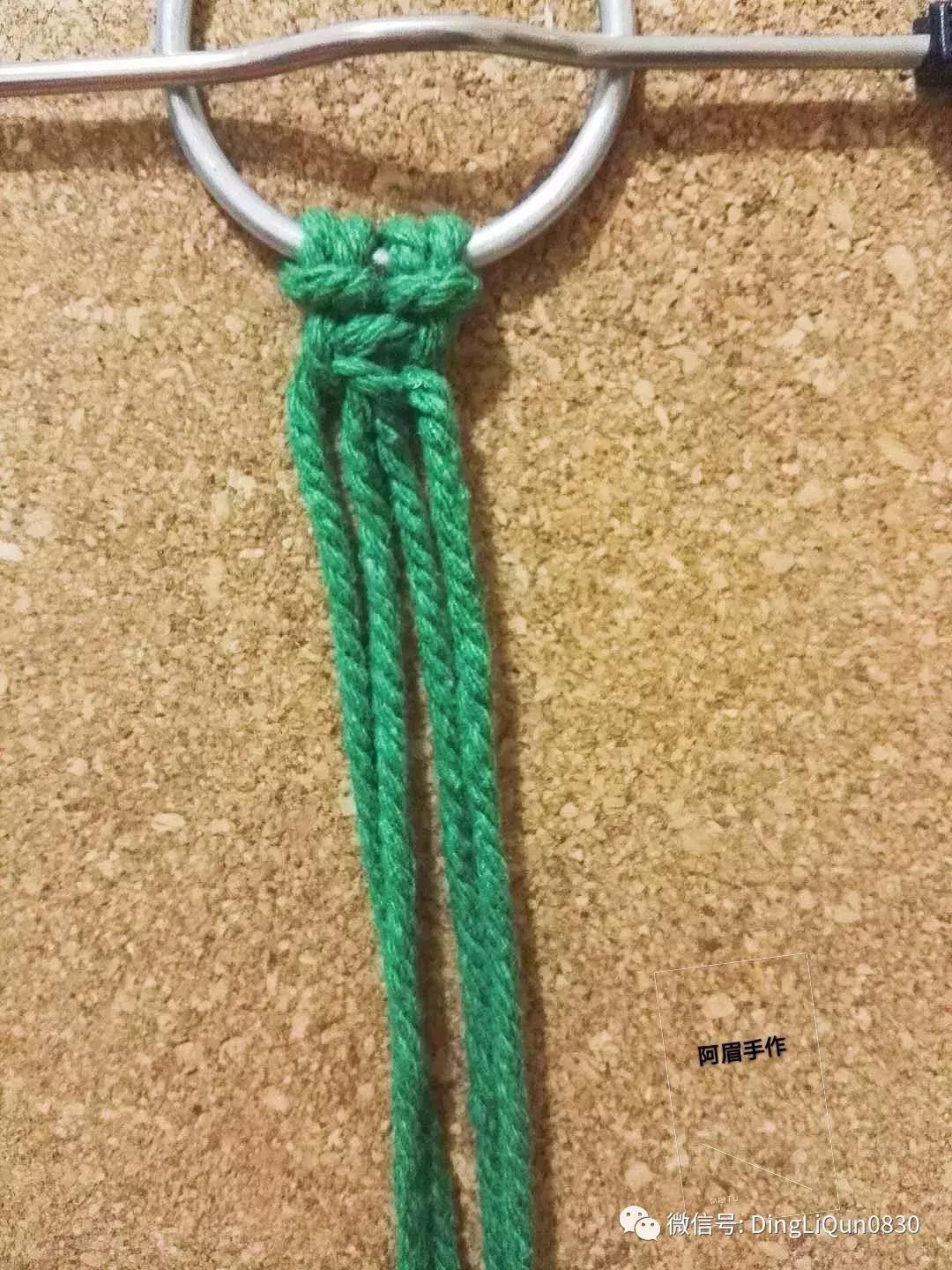 棉线手编吊灯罩教程,绳编灯罩教程