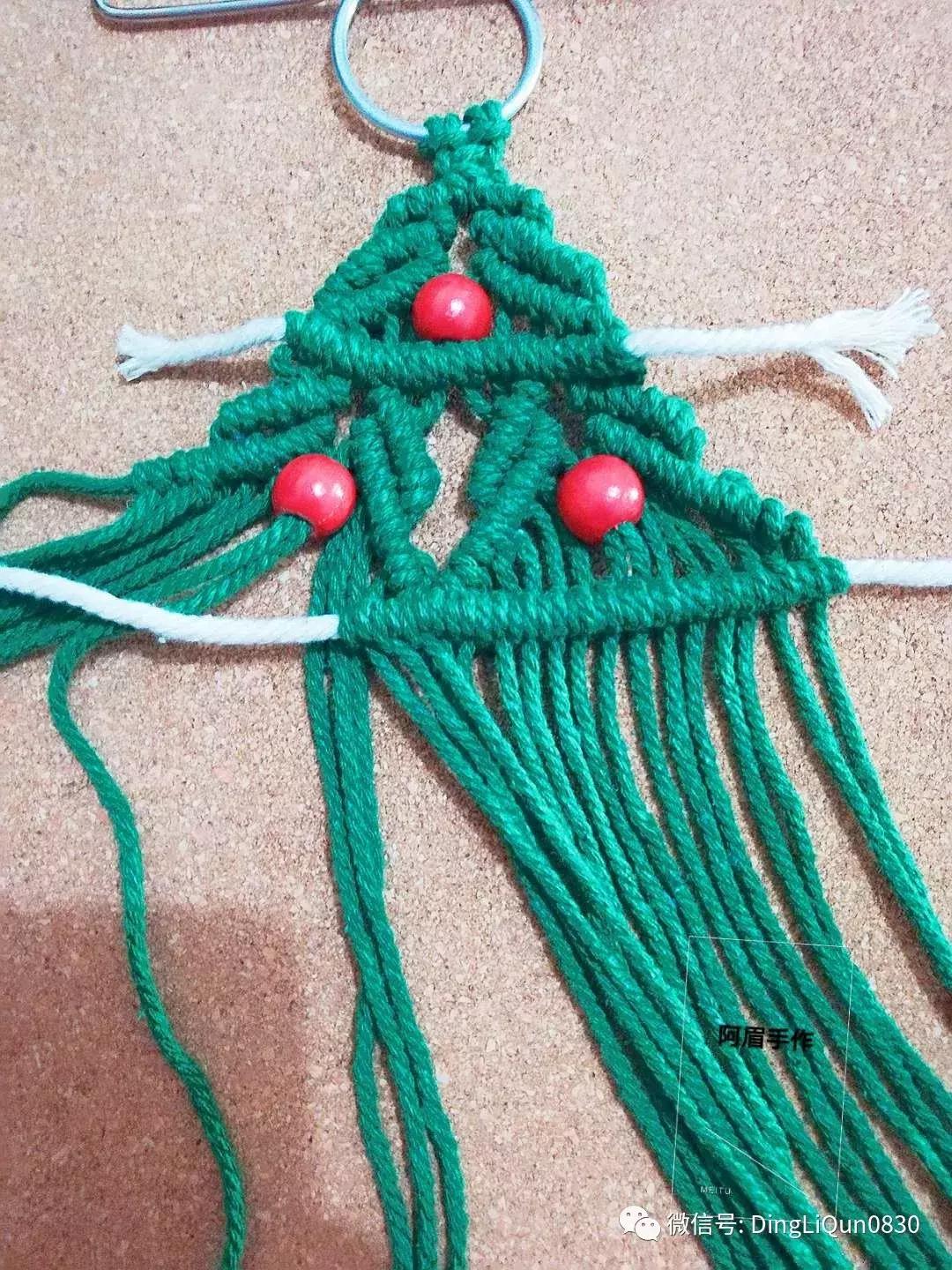 棉线手编吊灯罩教程,绳编灯罩教程